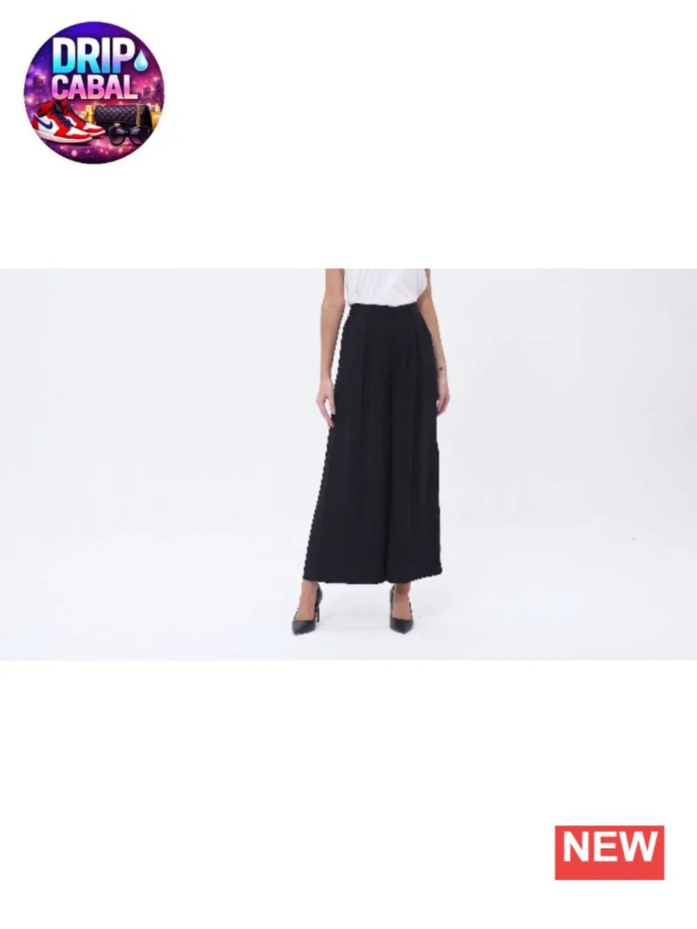 Womens High Waist Wide Leg Palazzo Pants with Pockets Office Trousers